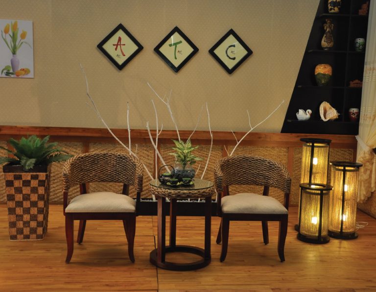 Office Rattan & Bamboo Interior Design and Construction in Ba Đồn
